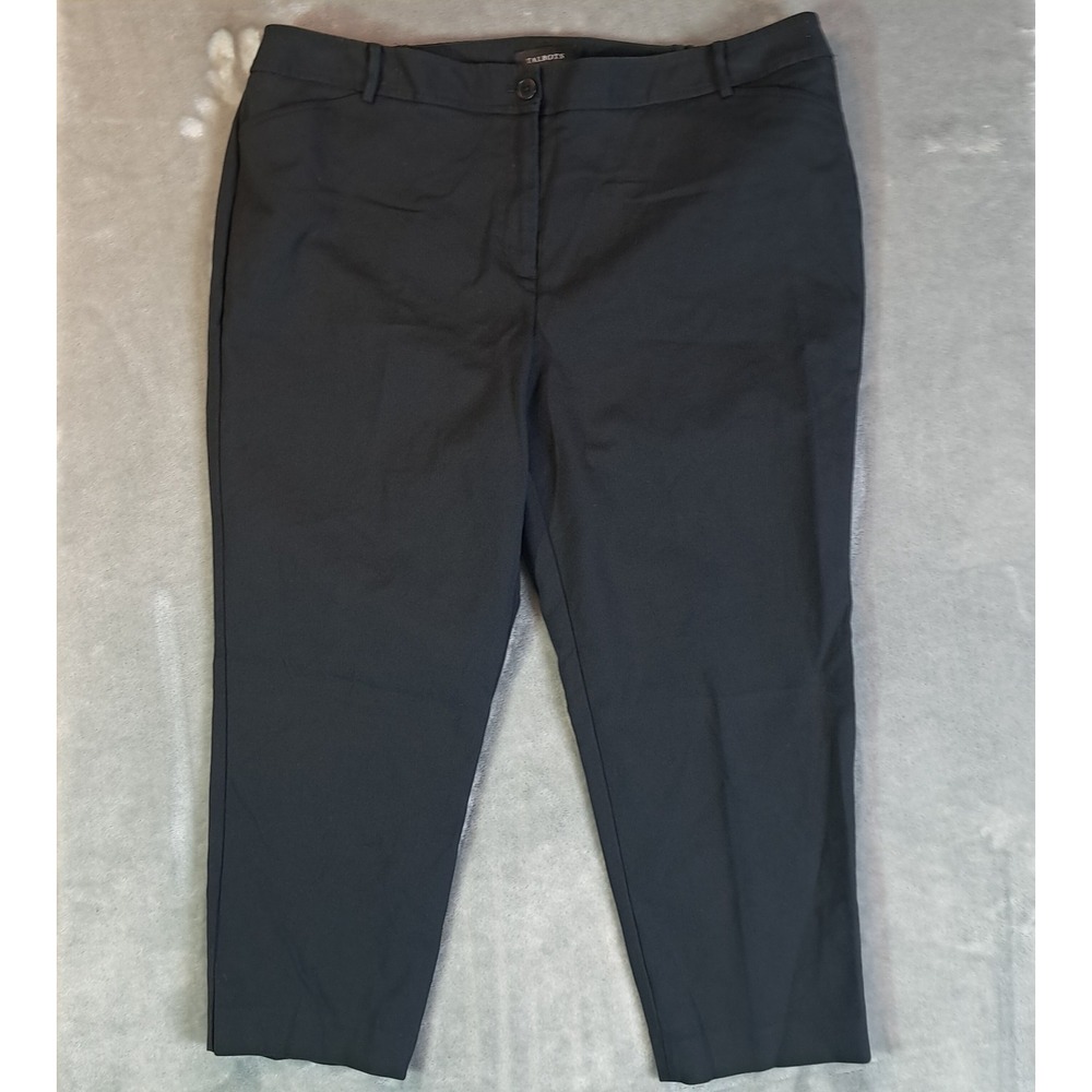 Classic Talbots Hampshire Ankle Pants Size 22WP Plus Petite Black Tailored